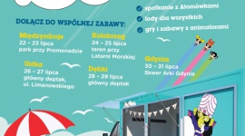 Studio Wyobraźni Cartoon Network zaprasza do wspólnej zabawy nad morzem - 22 lipca Studio Wyobraźni Cartoon Network rusza nad polskie morze. W specjalnych wakacyjnych strefach na wszystkie dzieci czeka mnóstwo kreatywnej zabawy oraz… kultowe Atomówki.