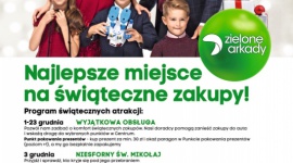 Wyjątkowe święta w Zielonych Arkadach - Świąteczna fabryka czekolady, spotkanie ze św. Mikołajem, Wyjątkowa Obsługa czy koncert chóru gospel - to tylko niektóre z atrakcji, jakie Zielone Arkady przygotowały w okresie przedświątecznym dla swoich klientów.