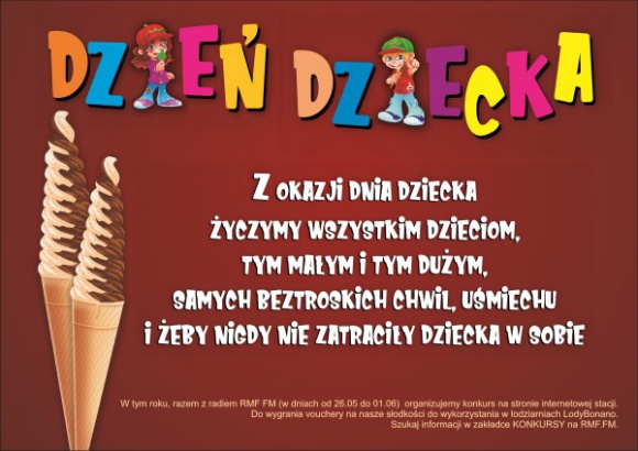 Dzień Dziecka w LodyBonano – wygraj 30 zł do wykorzystania w lodziarniach sieci!