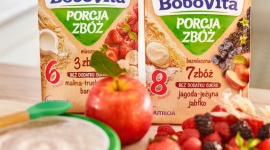 Odkryj to, co dobre dla maluszka – 6 nowych smaków kaszek BoboVita PORCJA ZBÓŻ - BoboVita wie, że produkty zbożowe to ważny element diety najmłodszych, dlatego z myślą o nich wprowadziła 6 nowych smaków kaszek BoboVita PORCJA ZBÓŻ.